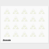 Sticker Triangulaire Flore et Fleurs (Feuille)