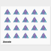 Sticker Triangulaire flux numérique digihatch - sarcelle et violet : (Feuille)