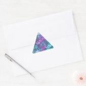 Sticker Triangulaire flux numérique digihatch - sarcelle et violet : (Enveloppe)