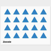 Sticker Triangulaire Fractage Abstrait En Bleu Et Vert (Feuille)