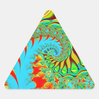 Sticker Triangulaire Fractale de l'art psychédélique