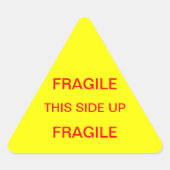 Sticker Triangulaire Fragile De Ce Côté (Devant)
