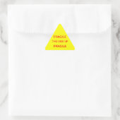 Sticker Triangulaire Fragile De Ce Côté (Sac)