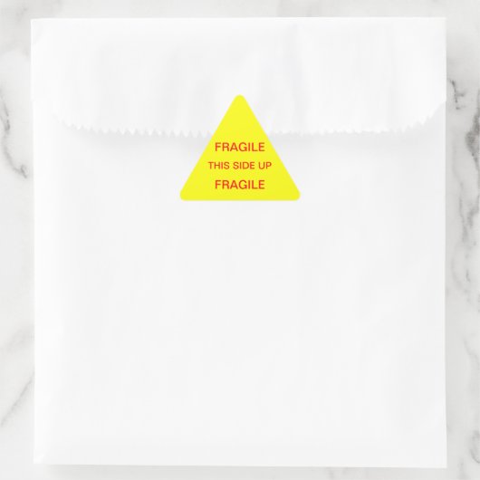 Sticker Triangulaire Fragile De Ce Côté (Sac)