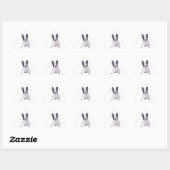 Sticker Triangulaire Frenchie - Chien français (Feuille)