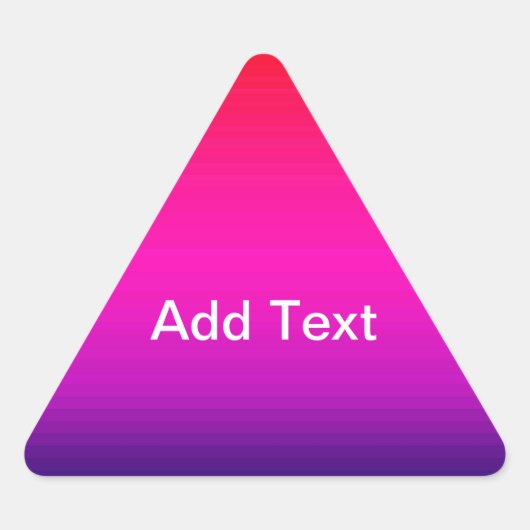 Sticker Triangulaire Fun coloré Nom personnalisé Photo tendance (Devant)