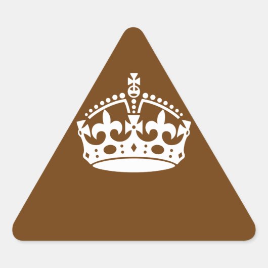 Sticker Triangulaire Gardez le calme sur la décoration Brown (Devant)