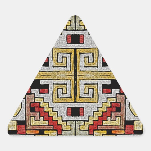 Sticker Triangulaire Géométhorique Tribal/Motif ethnique (Devant)