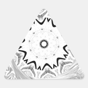 Sticker Triangulaire Géométrie en cyan rose africain
