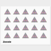 Sticker Triangulaire Géométrique vert violet rose (Feuille)