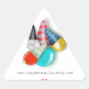 Sticker Triangulaire Glace à la fraise