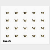 Sticker Triangulaire Gold Flower Butterfly with Black Orchid (Feuille)