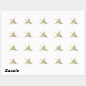 Sticker Triangulaire Golden Nazca (Feuille)