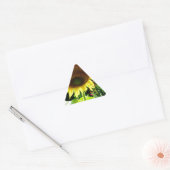 Sticker Triangulaire Grand tournesol jaune (Enveloppe)