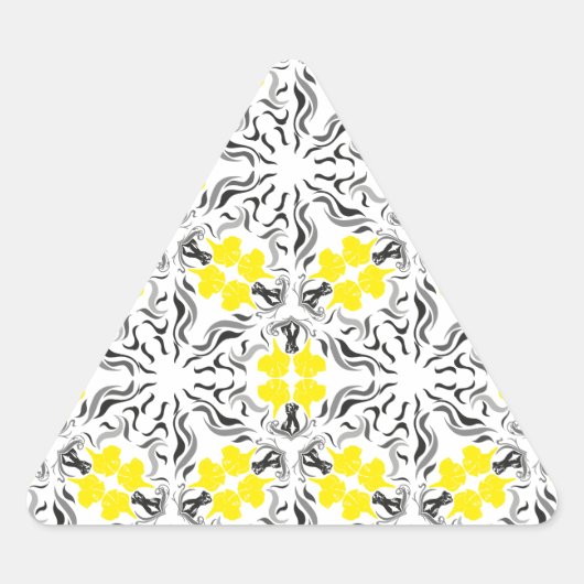 Sticker Triangulaire Grands Danois noirs jaunes (Devant)