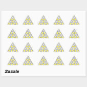 Sticker Triangulaire Grands Danois noirs jaunes (Feuille)