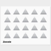 Sticker Triangulaire Gris argenté rayé (Feuille)