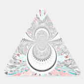 Sticker Triangulaire Gris Kaleidoscope Art (Devant)