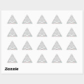 Sticker Triangulaire Gris Kaleidoscope Art (Feuille)