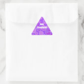 Sticker Triangulaire Grosses bulles Bubblegum partout Merci pourpre (Sac)