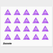 Sticker Triangulaire Grosses bulles Bubblegum partout Merci pourpre (Feuille)