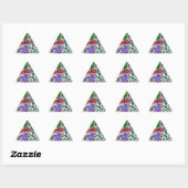 Sticker Triangulaire Groupe de robots 4 (Feuille)