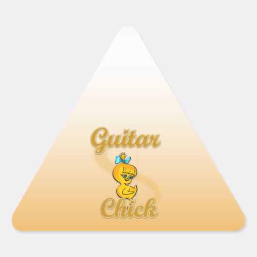 Sticker Triangulaire Guitar Chick (Devant)