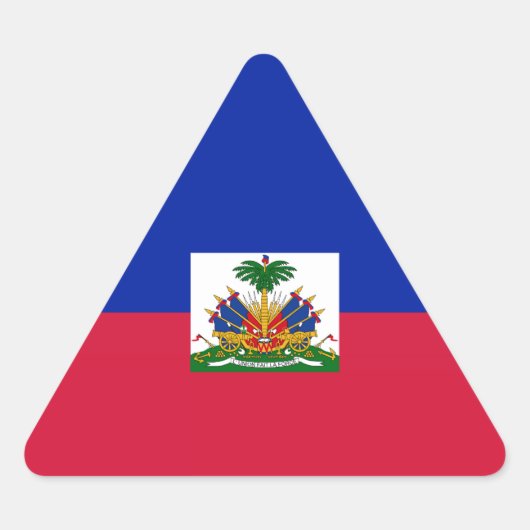 Sticker Triangulaire Haïti - Drapeau haïtien (Devant)