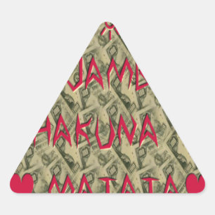 Sticker Triangulaire Hakuna Matata Talk Argent Art Design