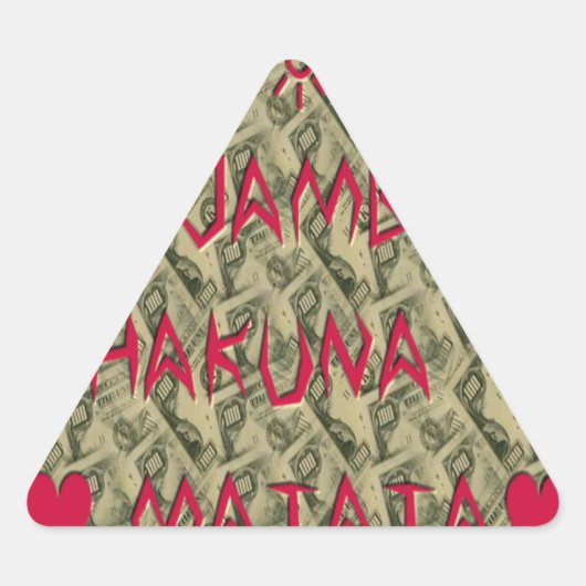 Sticker Triangulaire Hakuna Matata Talk Argent Art Design (Devant)