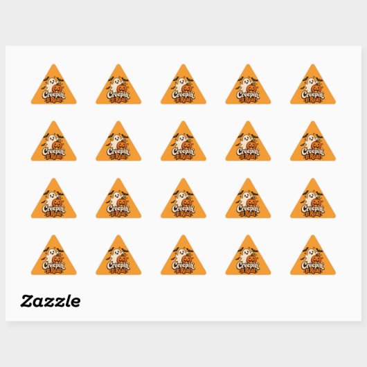 Sticker Triangulaire Halloween (Feuille)