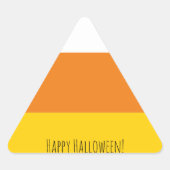 Sticker Triangulaire Halloween Corn de bonbons personnalisé (Devant)