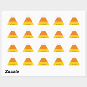 Sticker Triangulaire Halloween Corn de bonbons personnalisé (Feuille)