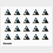 Sticker Triangulaire halloween emojis (Feuille)