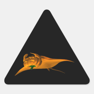 Sticker Triangulaire Halloween Manta Ray