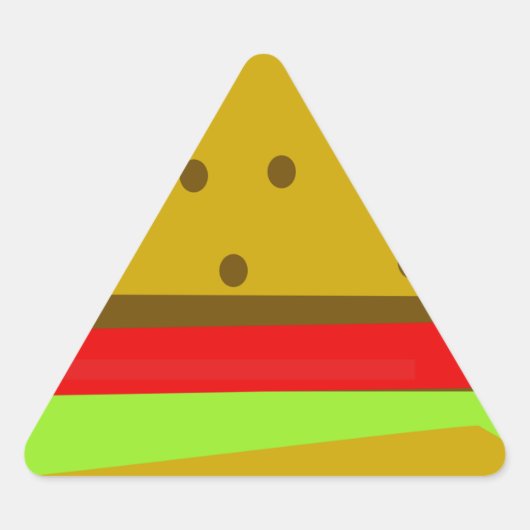 Sticker Triangulaire hamburger restauration restauration rapide burger (Devant)