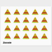 Sticker Triangulaire hamburger restauration restauration rapide burger (Feuille)