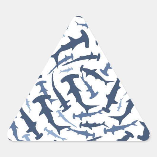 Sticker Triangulaire hammerhai requin marteau plongée sous-marine (Devant)