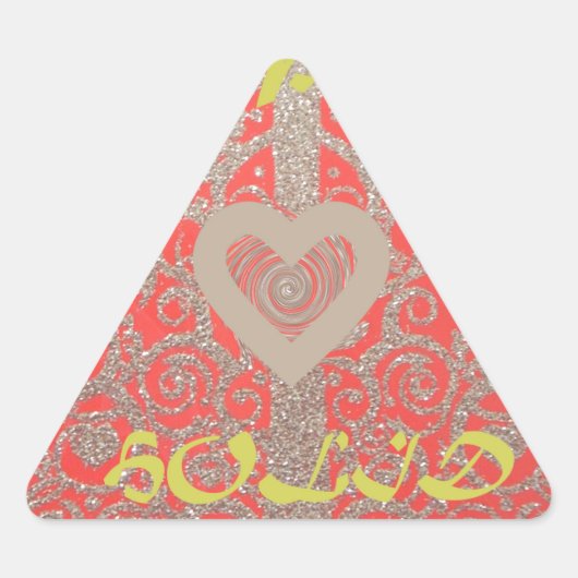 Sticker Triangulaire Happy Holidays Parties scintillant rouge design co (Devant)