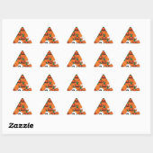 Sticker Triangulaire Haunted Halloween Citrouille Patch Ghosts (Feuille)