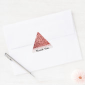 Sticker Triangulaire Hiéroglyphes égyptiens anciens Merci rouge (Enveloppe)