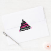 Sticker Triangulaire hillary clinton rose (Enveloppe)