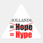 Sticker Triangulaire Hollande Not Hope = Hype ! ! ! ! ! ! ! ! ! ! ! ! ! (Devant)