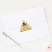 Sticker Triangulaire Honey Bee Infant Avertissement Or (Enveloppe)