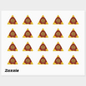 STICKER TRIANGULAIRE HONEY BEE, TRIANGLE DE SEAL DE CIRE ROUGE (Feuille)