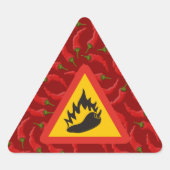 Sticker Triangulaire Hot pepper danger (Devant)