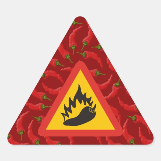 Sticker Triangulaire Hot pepper danger (Devant)