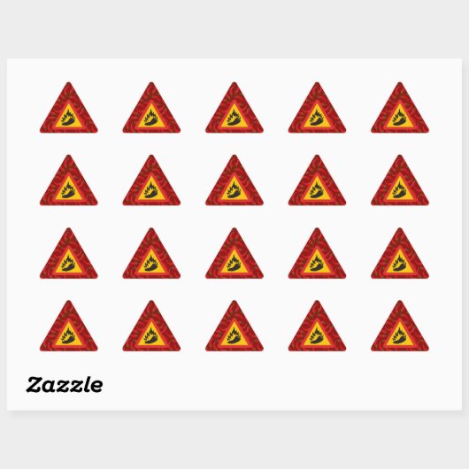 Sticker Triangulaire Hot pepper danger (Feuille)