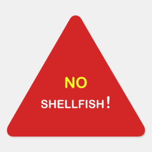 Sticker Triangulaire i3 - Alerte alimentaire ~ AUCUN POISSON.