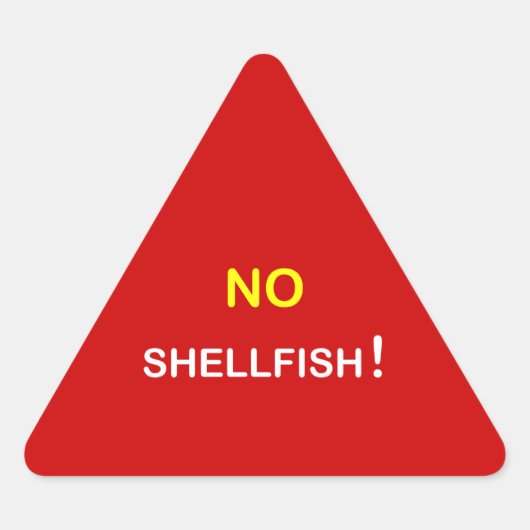 Sticker Triangulaire i3 - Alerte alimentaire ~ AUCUN POISSON. (Devant)